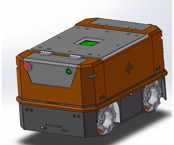 全向后牽引麥克納姆輪AGV