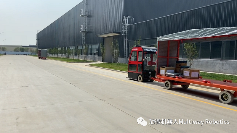 室內(nèi)+室外｜勱微無(wú)人牽引車(chē)打造「汽配行業(yè)」無(wú)人搬運(yùn)新標(biāo)桿