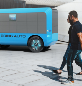 BringAuto自主機器人可以將貨物交付給最終客戶。裝載貨物后，他選擇最快的交貨路線，并逐步將所有包裹運送到各個地址。它會及時通知收件人確切的交貨時間。要取貨，您必須在機器人的觸摸屏上輸入一個特殊的