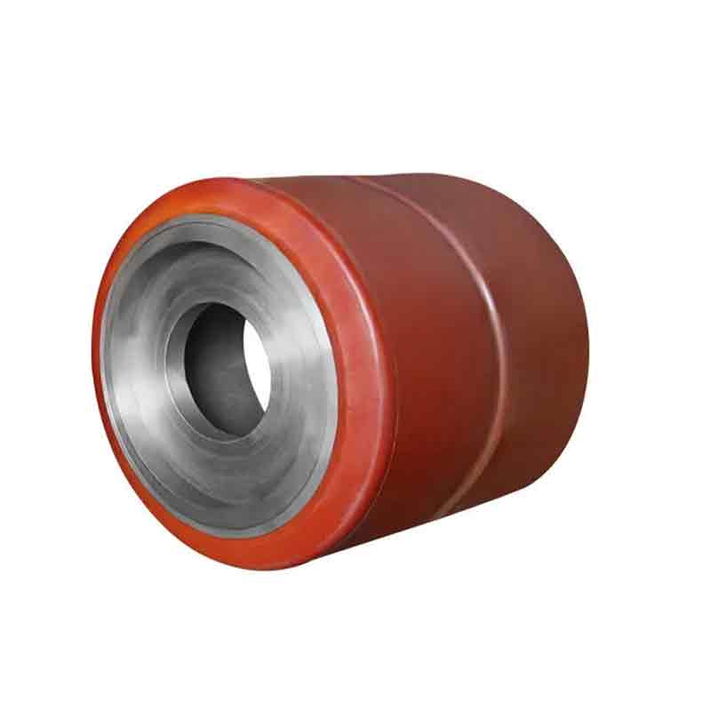 重載鑄鐵芯包膠輪 一體澆注聚氨酯裹膠輪 耐摩擦高承載