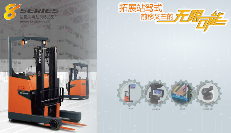 豐田：前移式（站駕式）叉車 8FBR10-30